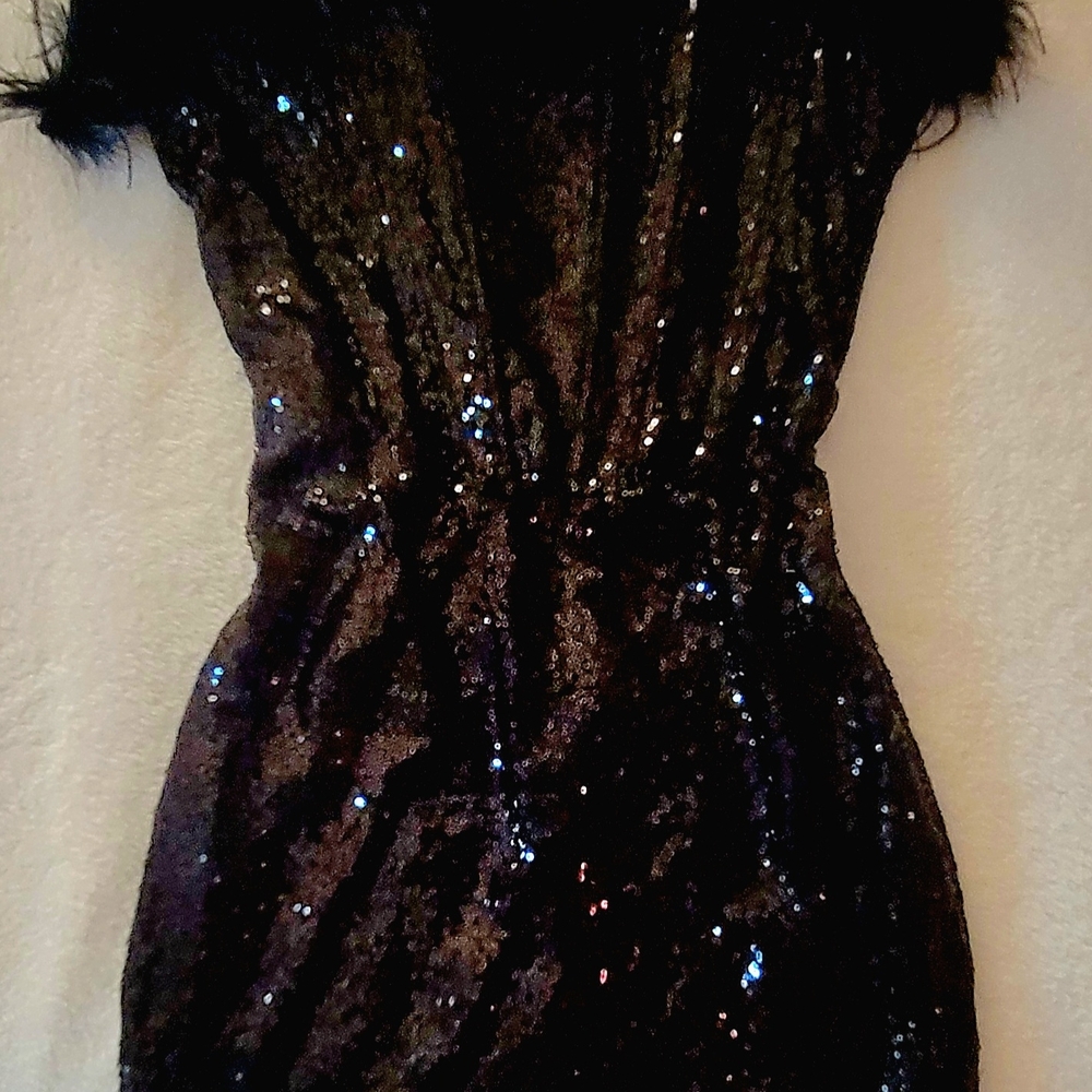 Elegant Black Sequin Dress